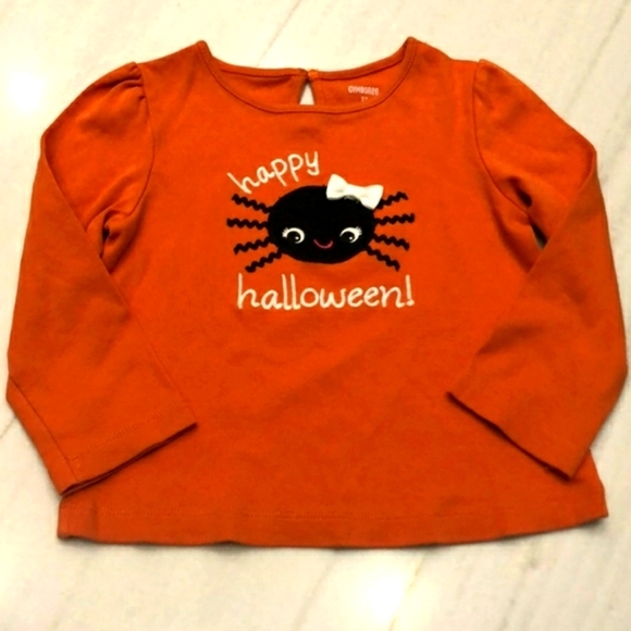 ๐๐$8 or 4/$20.Gymboree Girls Orange Happy Halloween w/ Spider L/S Shirt Size 5 - Picture 1 of 4